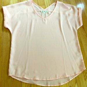 Pink Rose NWOT Sheer Short Sleeve Top